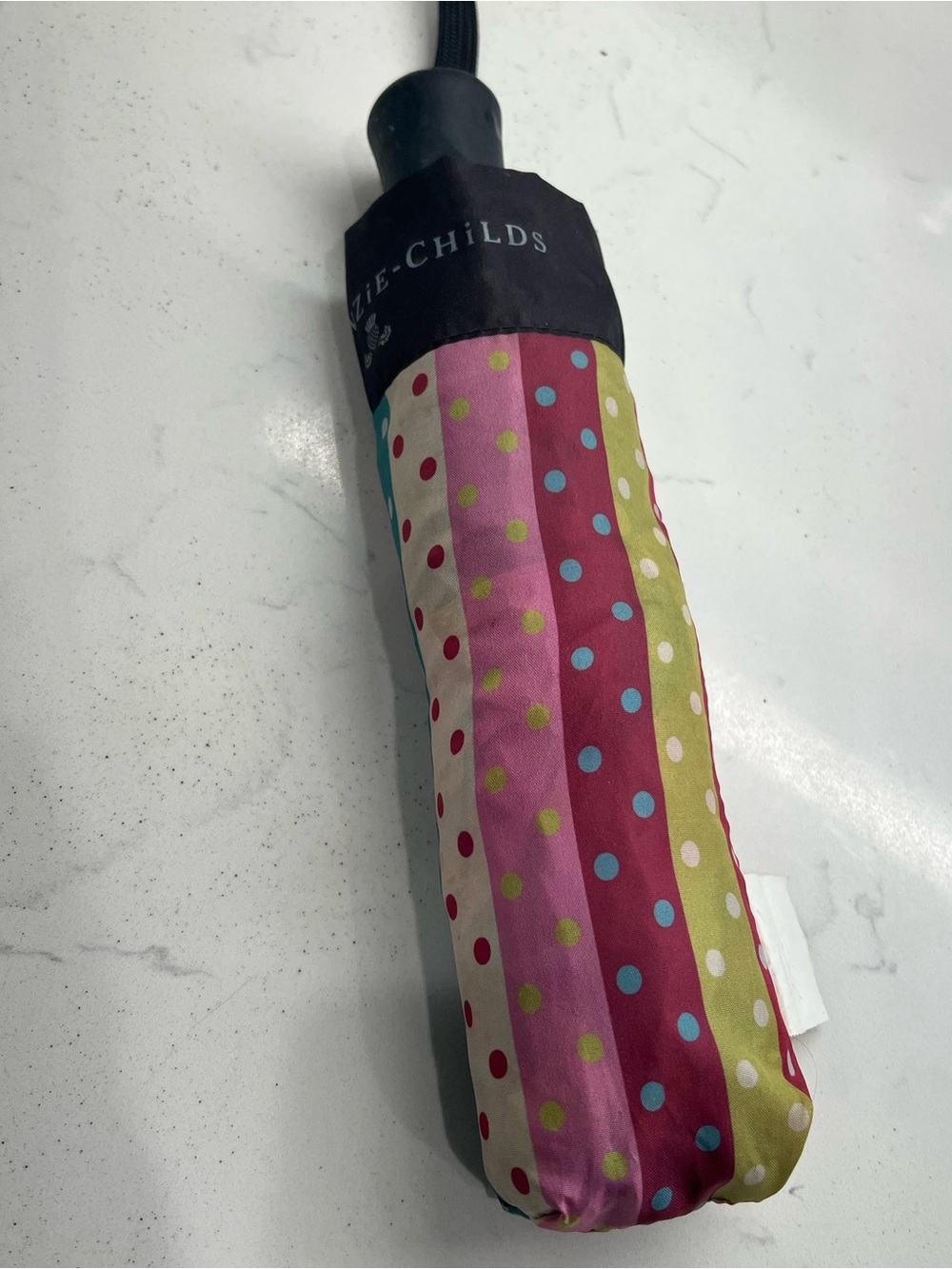 Mackenzie Childs Polka Dot Colorful Umbrella